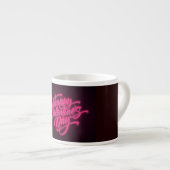 Tasse Expresso Joyeuse Saint-Valentin Néon Design-23692 (Devant droit)