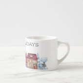 Tasse Expresso Joyeuses fêtes, Nom décoratif sur Noël 6oz (Droite)
