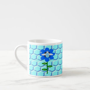 Tasse Expresso Joyeux Bee Day Boy Blue Birthday Bumblebee