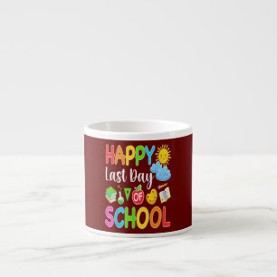Tasse Expresso Joyeux Dernier Jour D'École Enseignant Élève