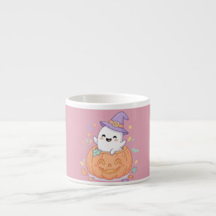 Tasse Expresso Joyeux Halloween petite citrouille fantôme