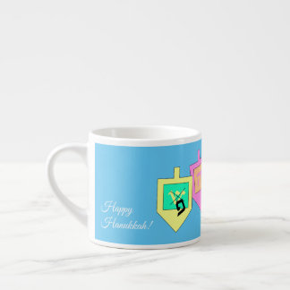 Tasse Expresso Joyeux Hanukkah Anglais Hébreu