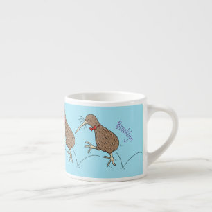 Tasse Expresso Joyeux kiwi de saut avec dessin de cravate arc