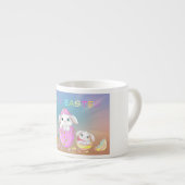 Tasse Expresso Joyeux lapin de Pâques Oeufs peints de mignons lap (Devant droit)