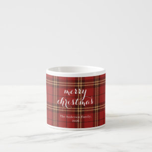 Tasse Expresso Joyeux Noël à plat classique -