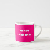 Tasse Expresso Joyeux Noël Amour Festif, Rose Profond Chaud (Droite)