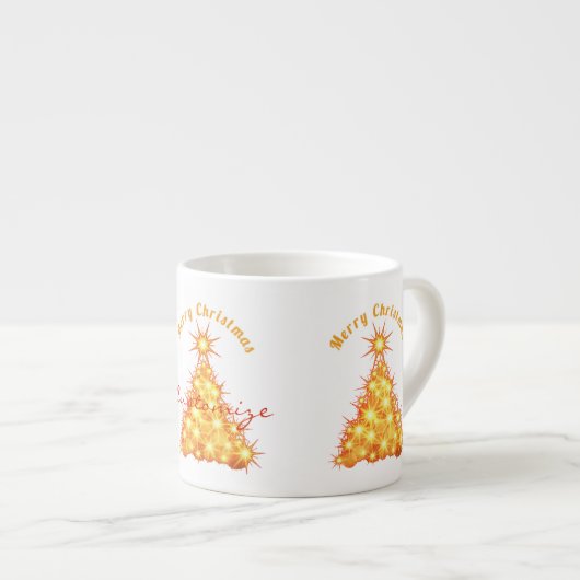 Tasse Expresso Joyeux Noël Arbre d'or Thunder_Cove (Devant droit)