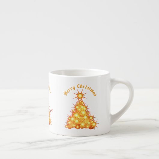Tasse Expresso Joyeux Noël Arbre d'or Thunder_Cove (Droite)