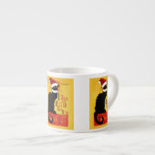 Tasse Expresso Joyeux Noël Du Conversation Noir (Devant droit)