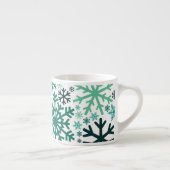 Tasse Expresso Joyeux Noël hiver Motif de flocon de neige (Droite)