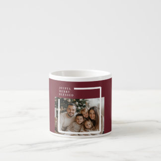 Tasse Expresso Joyful Merry Blessed Personalized Christmas Photo