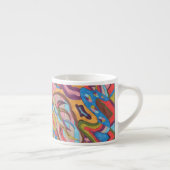 Tasse Expresso "Jungle Stripes I" Art Abstrait (Droite)