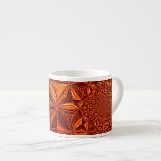 Tasse Expresso Kaleidoscope Red Digital Art Pattern-67546 (Devant droit)