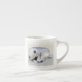 Tasse Expresso Keeshond Sleeping Puppy Peinture Chien Art origina (Droite)