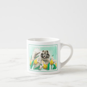 Tasse Expresso Keeshony in Tulips Peinture mignonne Original Chie