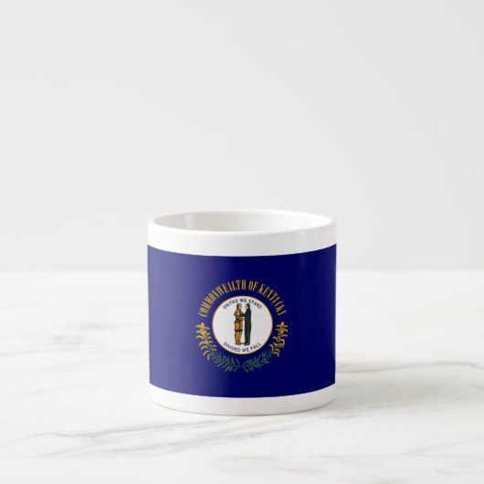 Tasse Expresso Kentucky : Drapeau d'État américain du Commonwealt (Devant)