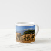 Tasse Expresso Kilimanjaro et éléphants (Devant droit)