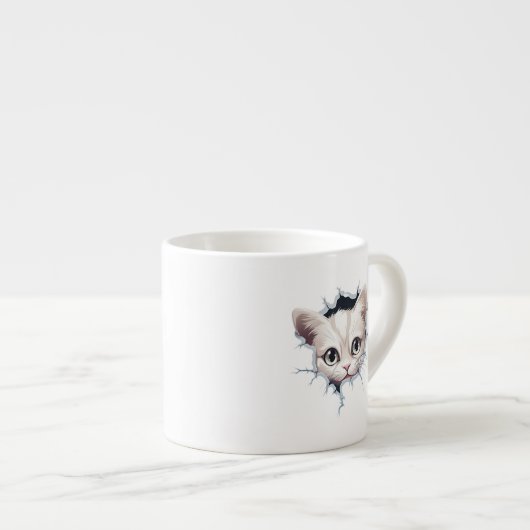 Tasse Expresso Kitten Briser à travers la Coupe Espresso (Devant droit)