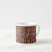 Tasse Expresso Klee Expressionniste Forêt Abstraite Art Moderne (Devant droit)