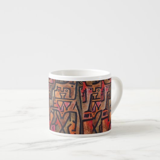 Tasse Expresso Klee Expressionniste Forêt Abstraite Art Moderne (Devant droit)