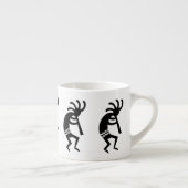 Tasse Expresso Kokopelli Noir Et Blanc Sud-Ouest (Droite)