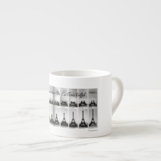 Tasse Expresso La construction de Tour Eiffel (Devant droit)