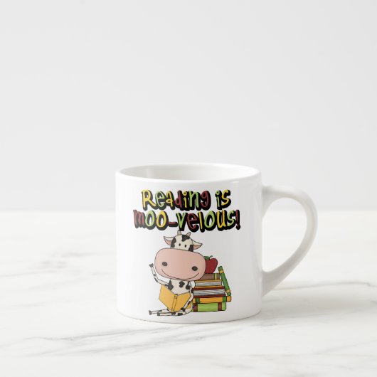 Tasse Expresso La lecture est MOO-velous (Droite)