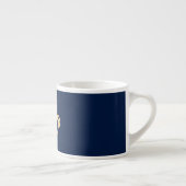 Tasse Expresso La luxueuse Gold Fleur de Lis Navy (Droite)