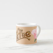 Tasse Expresso La Saint-Valentin du rose (Devant droit)