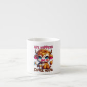 Tasse Expresso La vie arrive, le café aide (Devant)