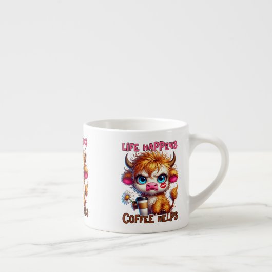 Tasse Expresso La vie arrive, le café aide (Droite)