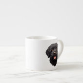 Tasse Expresso Labradoodle Chien Noir (Devant droit)