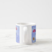 Tasse Expresso Ladybirds and Falling Leaves Blue Pattern (Dos)