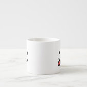 Tasse Expresso Langue heureuse drôle mignonne de visage (Devant)