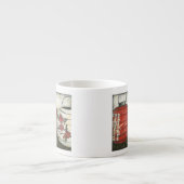 Tasse Expresso Lanternes du Nouvel An chinois à imprimé floral (Devant)