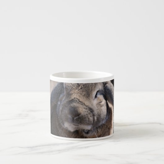 Tasse Expresso Lapin à oreilles de Lop (Devant)