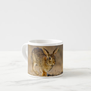 Tasse Expresso Lapin à queue blanche sautant