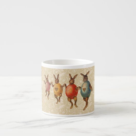 Tasse Expresso Lapin de Pâques Œufs Dansants (Devant)