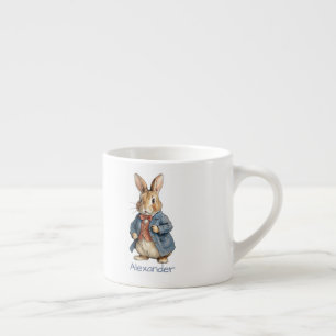 Tasse Expresso Lapin Mignon de Style Ancien Personnalisable