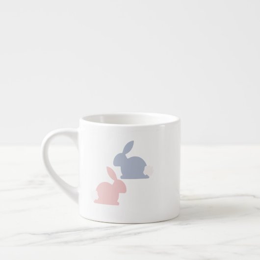 Tasse Expresso Lapins de Pâques mignons (Gauche)