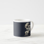 Tasse Expresso L'astronaute Chat ayant une coupe de café (Devant droit)