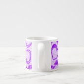 Tasse Expresso Lavande Joueuse mauve croquis Motif de coeur (Dos)