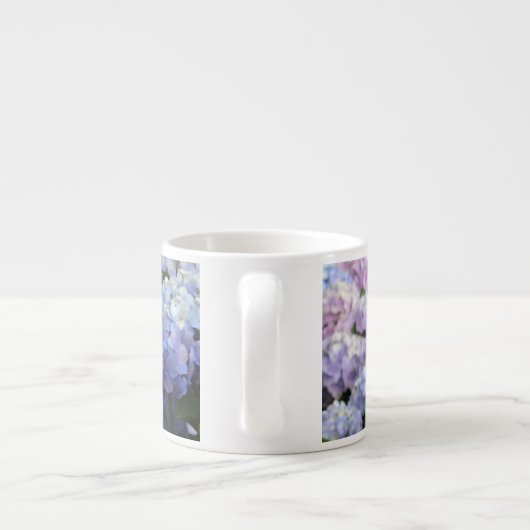 Tasse Expresso Lavande & Lilac Hortensia Hydrangea Fleurs (Dos)