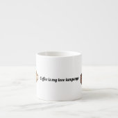 Tasse Expresso Le café est mon langage de l'amour (Devant)