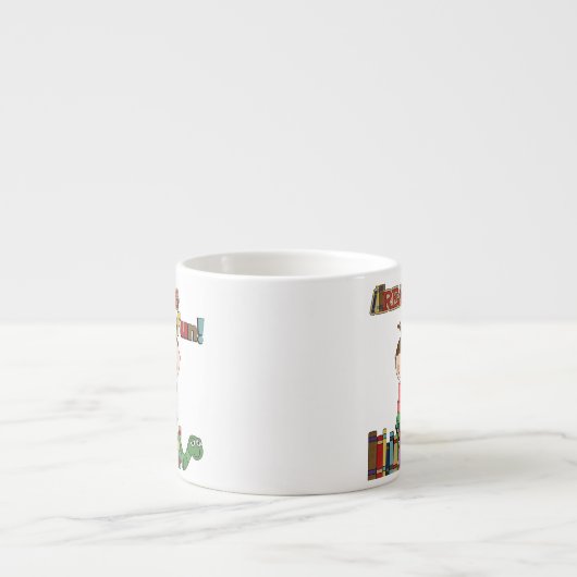 Tasse Expresso Le chiffre lecture de bâton d'enfants est amusemen (Devant)