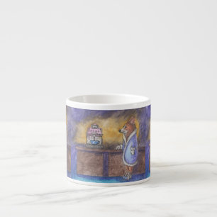 Tasse Expresso Le corgi poursuit, faisant le café de matin