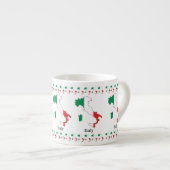 Tasse Expresso Le Drapeau de l'Italie dans sa carte - Collection (Devant droit)