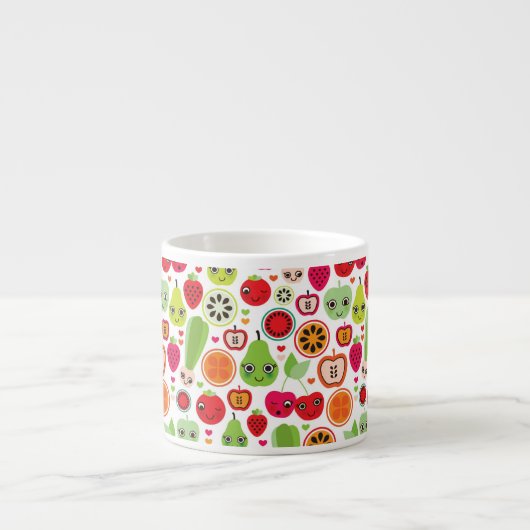 Tasse Expresso le fruit badine la pomme d'illustration (Devant)