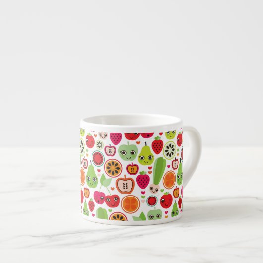 Tasse Expresso le fruit badine la pomme d'illustration (Devant droit)
