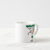 Tasse Expresso Le golf est super (Devant droit)